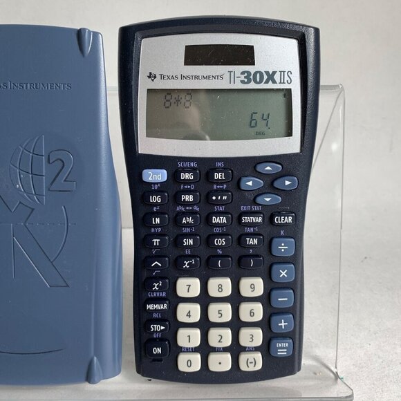Texas Instruments TI-30X 2S IIS Solar Calculator Blue Working - Picture 2 of 3
